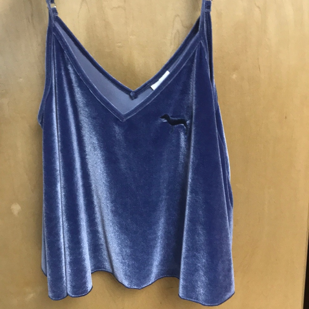 Cute velvet PINK tank top - Picture 1 of 2